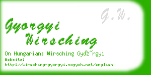 gyorgyi wirsching business card